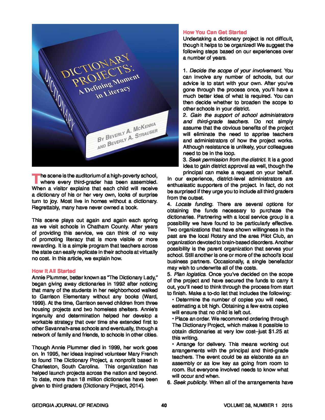 Dictionary Projects: A Defining Moment in Literacy
