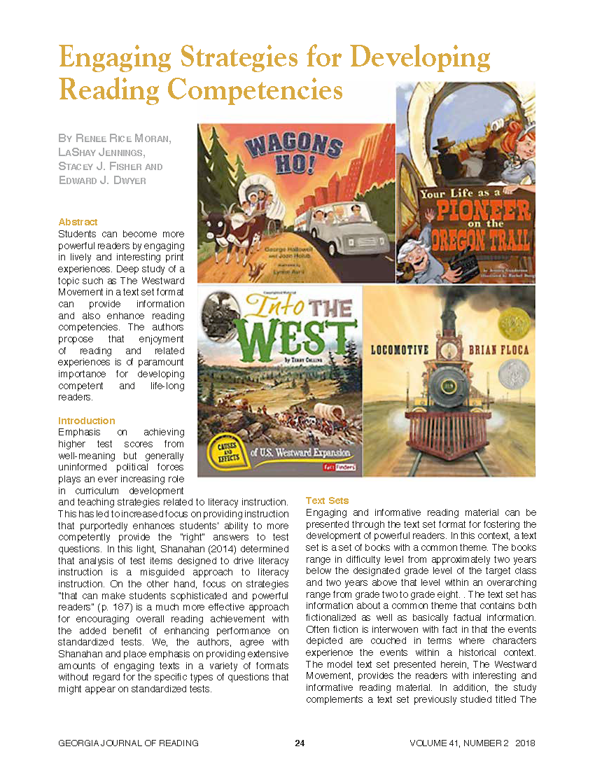 Strategies for Reading Competencies (Moran et al., 2018)