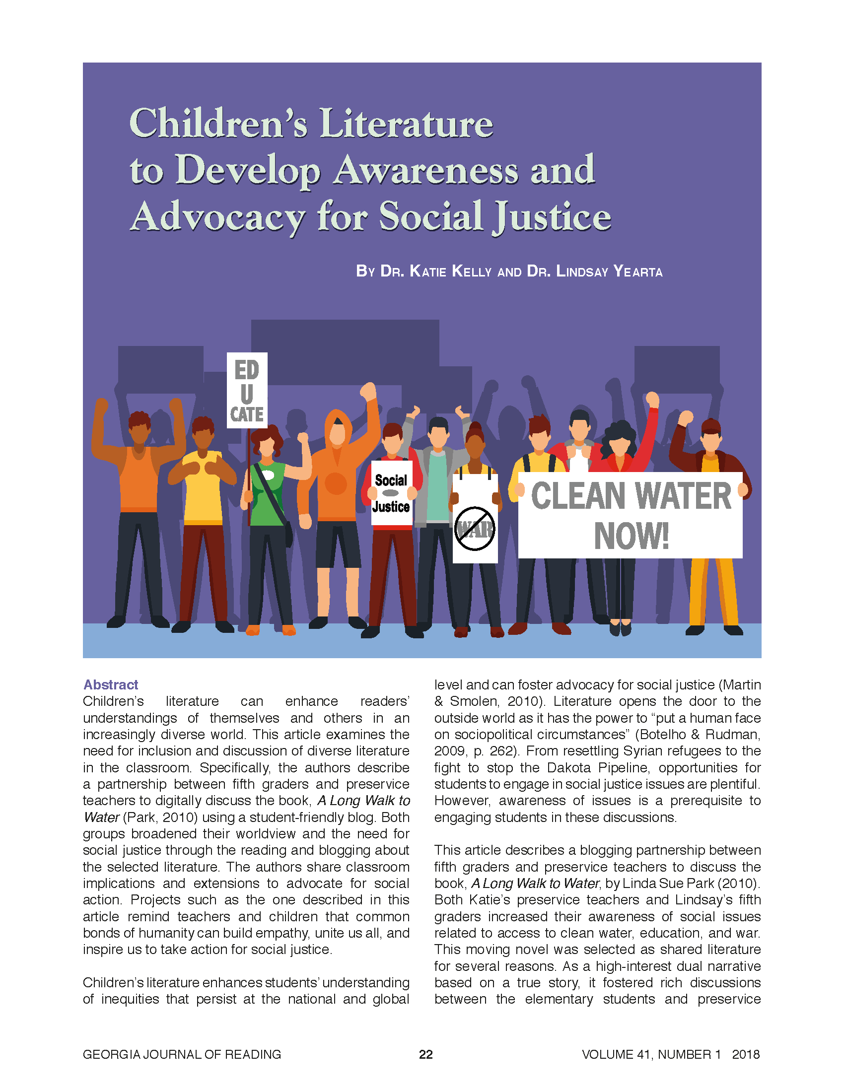 Literature Social Justice (Kelly & Yearta, 2018)